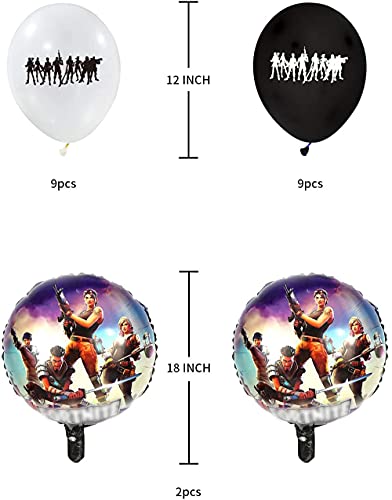 ZHIMATANG Suministros para Fiestas De Fanáticos del Juego Decoraciones para Fiestas De Anime con Decoración De Pasteles con Globos