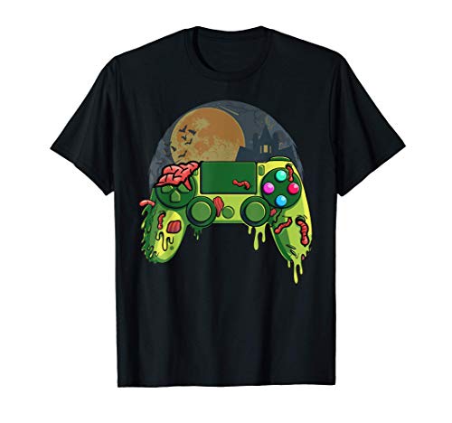 Zombie Video Gamer Divertida consola de juegos de Halloween Camiseta
