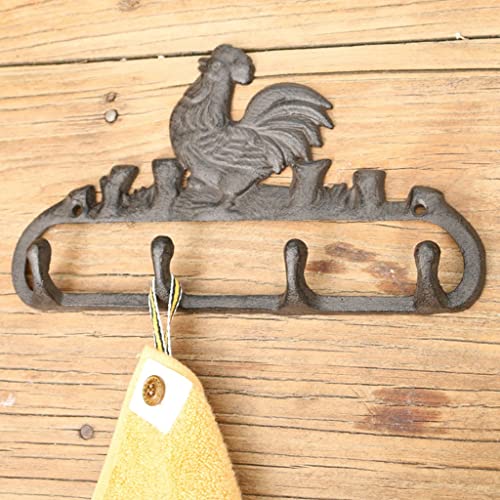 zuyang Ganchos Multiuso Ganchos De Pared De Fundición De Hierro Fundido Tenedor Único For Wall Key Perchero Casa De Campo Gancho De Llave (Color : Rust Color, Size : 25 * 14.5 * 3.5cm)