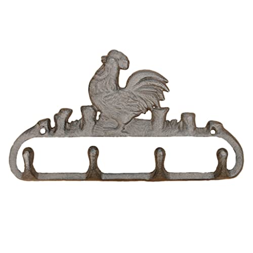 zuyang Ganchos Multiuso Ganchos De Pared De Fundición De Hierro Fundido Tenedor Único For Wall Key Perchero Casa De Campo Gancho De Llave (Color : Rust Color, Size : 25 * 14.5 * 3.5cm)