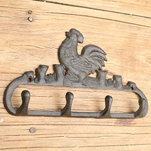 zuyang Ganchos Multiuso Ganchos De Pared De Fundición De Hierro Fundido Tenedor Único For Wall Key Perchero Casa De Campo Gancho De Llave (Color : Rust Color, Size : 25 * 14.5 * 3.5cm)