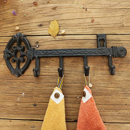 zuyang Tenedor De La Llave De La Pared De Hierro Fundido Casa De Campo Decorativa Key Rack Vintage Llave Rústico Percha De Llave Única (Color : Rust Color, Size : 36.6 * 14 * 4.2cm)