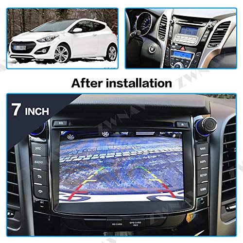 ZWNAV 7 Pulgadas Andriod 10.0 Double DIN Auto Stereo Navi Bluetooth GPS Navigation para Hyundai I30 Elantra GT 2012-2016 Unidad de Control del Volante WiFi USB Carplay Mirror Link (4G RAM 64G ROM)