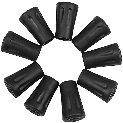 10 Piezas de Puntas de Goma para Bastones, Protectores de Punta de Bastón de Trekking, Funda Protectora de Bastón de Senderismo para Punta de Bastón de Trekking