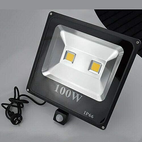 100 W LED sensor de movimiento lámpara paisaje impermeable IP66 blanco