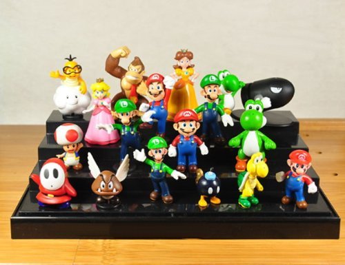 18Pcs Set 1-3" Super Mario Bros Figure Toy Doll Pvc Figure Collectors By Sanlise