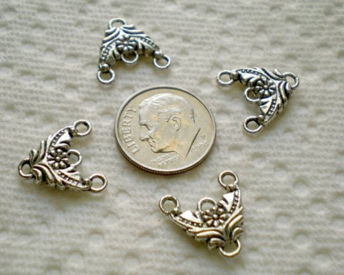 20 pendientes de plata tibetana con diseño de flor oriental 3 a 1 ~ fabricación de joyas ~