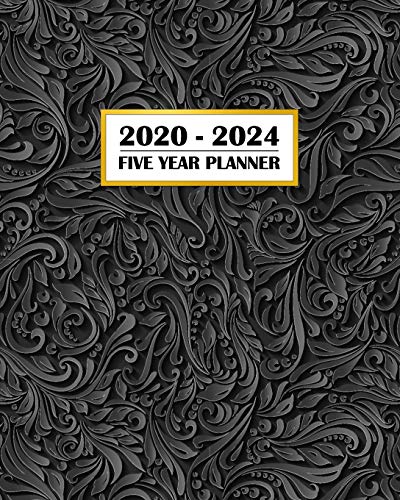 2020-2024 Five Year Planner: Gothic Steampunk Vintage Vines | Elegant Black Goth Girl | 60 Month Calendar and Log Book | Business Team Time Management ... (Dark Art Planners, Notebooks and Journals)
