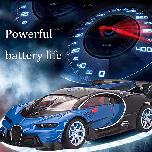 2.4GHz Electric RC Sport Racing Car 1/14 Scale Remote Control Racing Car Three Doors Can Be Opened Solid Car Shell with Light Flat Running Rally Remote Control Car