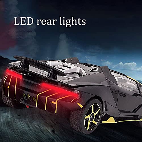 2.4GHz Electric RC Sport Racing Car 1/14 Scale Remote Control Racing Car Three Doors Can Be Opened Solid Car Shell with Light Flat Running Rally Remote Control Car