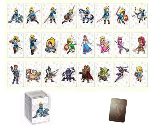 25 Mini tarjetas NFC la Legend de Zelda Breath of The Wild Amiibo Compatible Nintendo Switch Lite Wii U y Nuevo Sistema 3DS Funciona como Les Amiibo