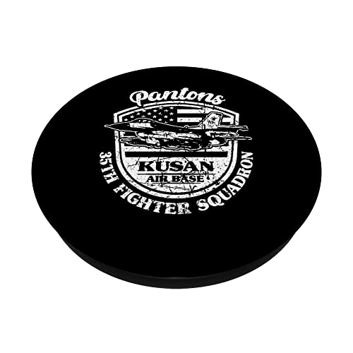 35º Escuadrón de combate Pantons Kusan Air Base Corea del Sur PopSockets PopGrip Intercambiable