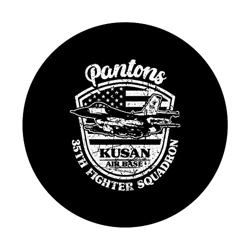 35º Escuadrón de combate Pantons Kusan Air Base Corea del Sur PopSockets PopGrip Intercambiable