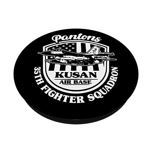 35º Escuadrón de combate Pantons Kusan Air Base Corea del Sur PopSockets PopGrip Intercambiable