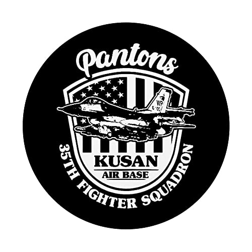 35º Escuadrón de combate Pantons Kusan Air Base Corea del Sur PopSockets PopGrip Intercambiable