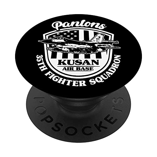 35º Escuadrón de combate Pantons Kusan Air Base Corea del Sur PopSockets PopGrip Intercambiable