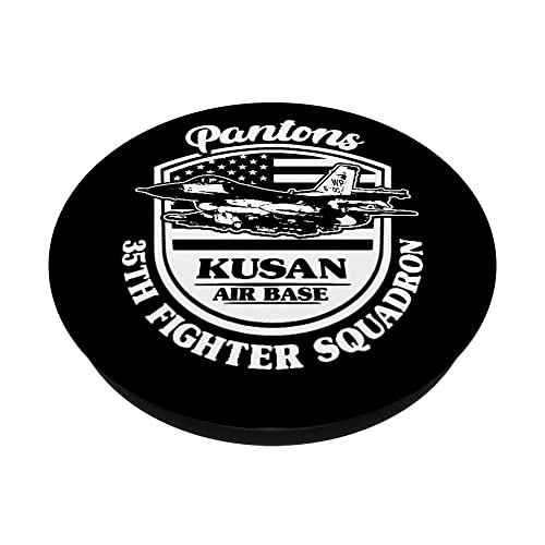35º Escuadrón de combate Pantons Kusan Air Base Corea del Sur PopSockets PopGrip Intercambiable