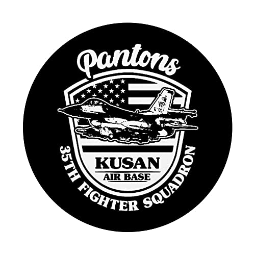 35º Escuadrón de combate Pantons Kusan Air Base Corea del Sur PopSockets PopGrip Intercambiable