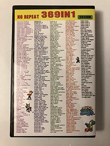 369 in 1 Game Boy Advance Juego láser W/recargable Save