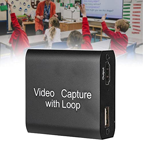 4K HD 1080P Tarjeta de Captura HDMI Audio Video, Con Salida de Bucle, USB en vivo de alta definición externo para Switch Game USB a HDMI con tarjeta de captura Loop Out