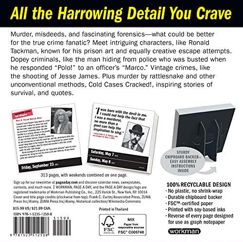 A Year of True Crime Page-A-Day Calendar 2022: A Year of Murders, Misleads, and Fascinating Forensics