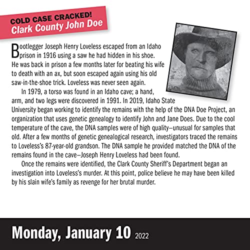 A Year of True Crime Page-A-Day Calendar 2022: A Year of Murders, Misleads, and Fascinating Forensics