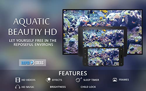 Acuario HD de belleza acuática gratis: decora tu habitación con un hermoso acuario de vida marina en tu televisor HDR 4K TV 8K y dispositivos de fuego como fondo de pantalla, decoración para las vacac