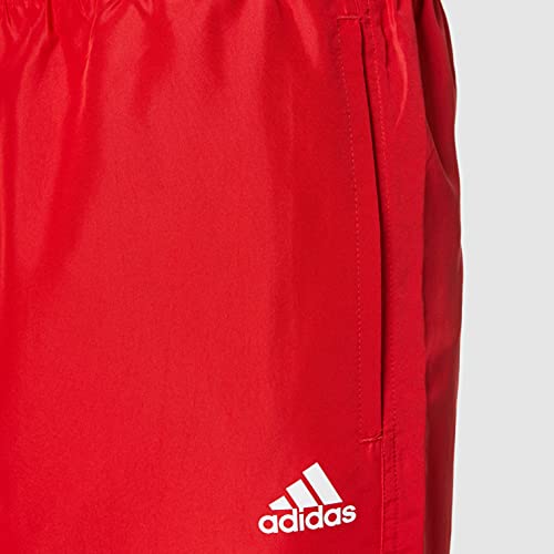adidas GQ1086 Solid CLX SH SL Swimsuit Mens Team Colleg Red/White S