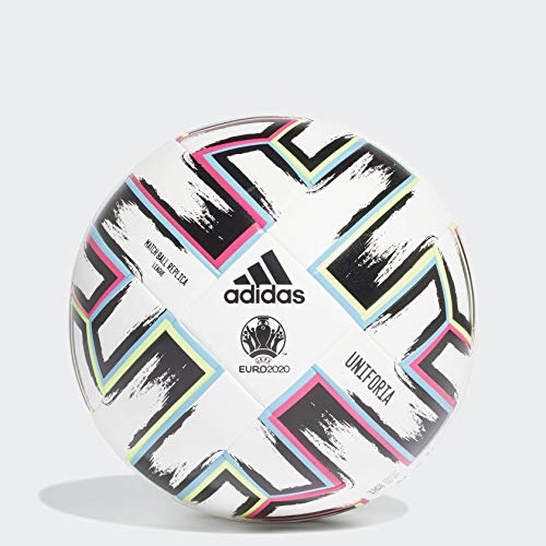 adidas Men's Uniforia Lge Volleyball Equipment Accessories, White/Black/Signal Green/Bright Cyan, 5