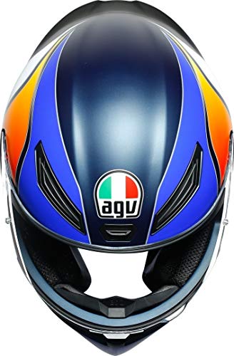 AGV Casco K1 Multi Power Matt Dark azul/naranja/WH MS