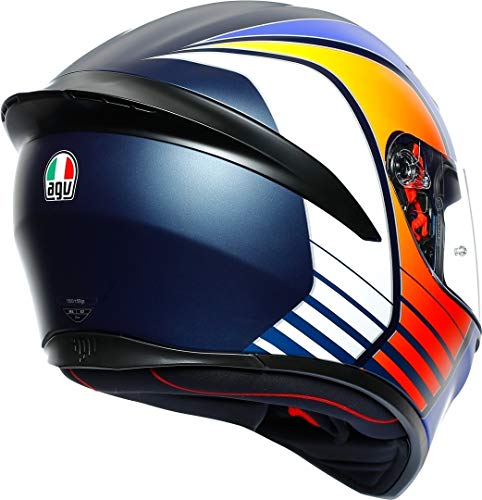 AGV Casco K1 Multi Power Matt Dark azul/naranja/WH MS