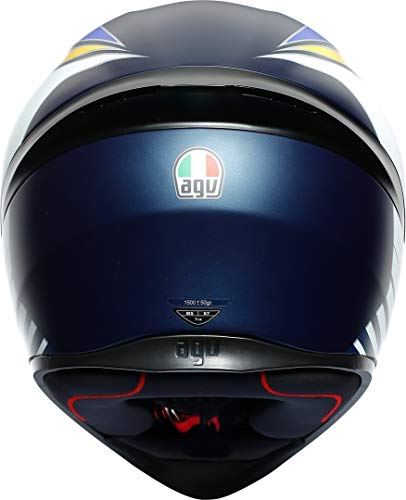 AGV Casco K1 Multi Power Matt Dark azul/naranja/WH MS