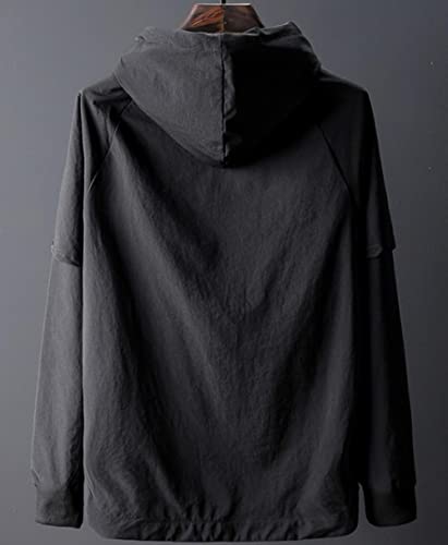 AIBRVC Sudaderas con Capucha,Personalidad Otoño 3D Anime Series Juegos Actores De MekakuCity Sudaderas con Capucha Sudaderas Parejas Sudaderas con Capucha Moda Unisex Jerseys Black B XL