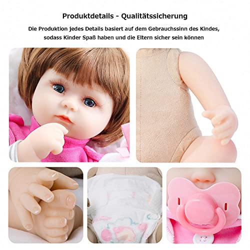 AJFZZV Reborn Doll Lifferty Baby Shots Like Real Baby 16Zoll / 42Cm, Reborn Babies Buy Doll Las extremidades recién Nacidas se Pueden Mover, para niños 1214 Elegant
