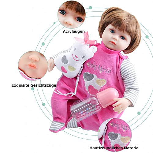 AJFZZV Reborn Doll Lifferty Baby Shots Like Real Baby 16Zoll / 42Cm, Reborn Babies Buy Doll Las extremidades recién Nacidas se Pueden Mover, para niños 1214 Elegant