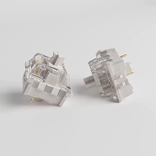 Akko CS Switch para Teclado de Juego, Switches Lineales Ultraligeros, 3 Pines 35gf Compatible con Teclado Mecánico MX (45 Piezas, Blanco)