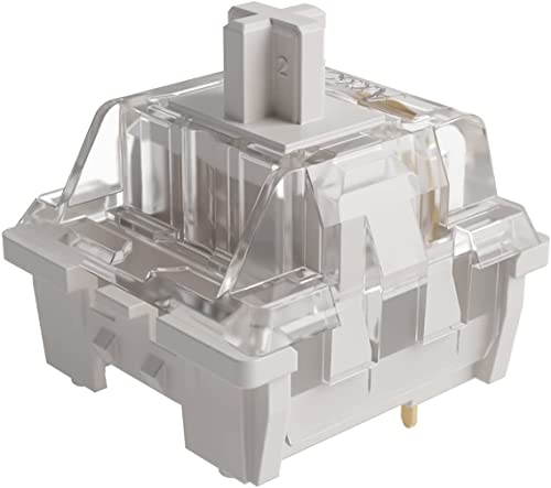 Akko CS Switch para Teclado de Juego, Switches Lineales Ultraligeros, 3 Pines 35gf Compatible con Teclado Mecánico MX (45 Piezas, Blanco)