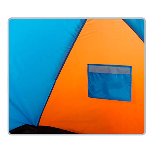 Aktive 62137 - Tienda paravientos Beach 200x125x120 cm - azul y naranja