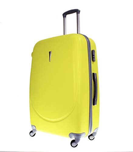 Alexander 28'' ABS Maleta de Viaje Equipaje 73.5*48*26 cm 83L Estructura Rígida Ligera con Asa Telescópica 4 Ruedas Giratorias y Cerratura 4 Colores 3 Tamaños a Elegir (Amarillo, L) 1300GR-L