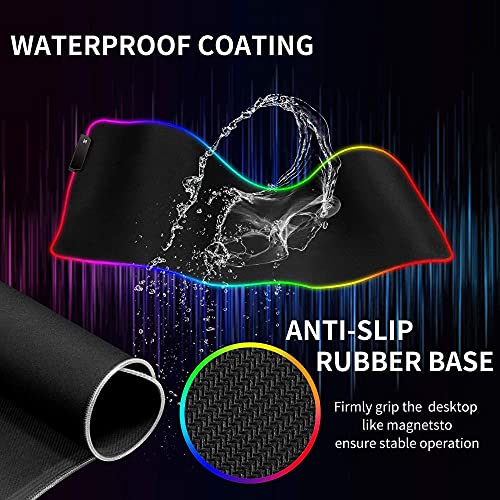 Alfombrillas de ratón Grande Juegos Horizon Zero Dawn, Alfombrilla De Escritorio LED Ordenador Base De Goma Antideslizante RGB, 600X300X4Mm