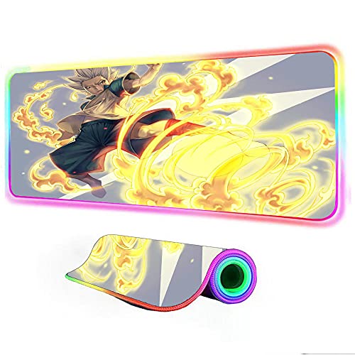 Alfombrillas de ratón Inazuma Eleven Gaming Computer RGB Large Gaming Gamer XXL Alfombra Big Pad Pc Tapete de Escritorio con Retroiluminación 800X300X4 mm