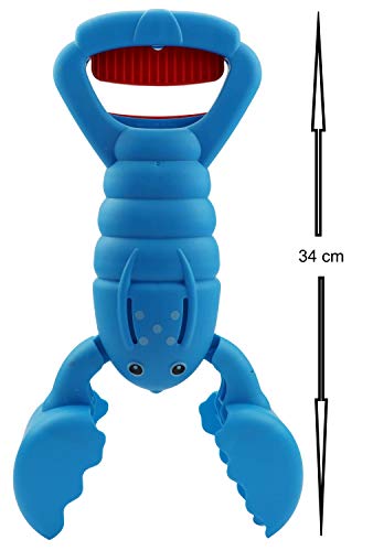 alldoro, pellizcador diseño de Cangrejo, Excavadora de Mano Playa y Caja, Pala para niños a Partir de 3 años, Bolsa de Arena Azul, Color (Manfred Roser 63035)
