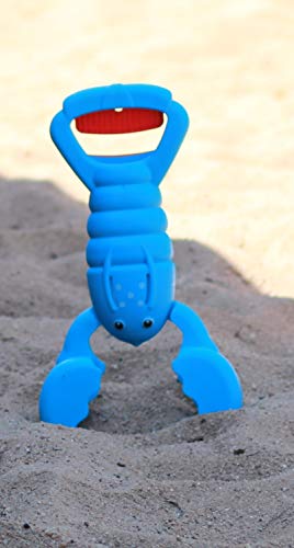 alldoro, pellizcador diseño de Cangrejo, Excavadora de Mano Playa y Caja, Pala para niños a Partir de 3 años, Bolsa de Arena Azul, Color (Manfred Roser 63035)
