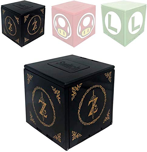 ALOUWEEKUKY Funda de Juego - Compatible para Nintendo Switch Compatible con hasta 16 Juegos de Nintendo Switch Organizador de Tarjeta de Juego Contenedor de Viaje(Negro Z)