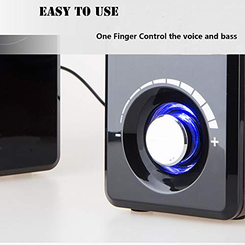 Altavoz informático altavoz de madera, alimentación USB, diafragma integrado de cuatro altavoces para PC ordenadores portátiles escritorio TV teléfono iPad PS4 Xbox one Nintendo Switch