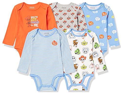 Amazon Essentials Baby Disney Star Wars Marvel Long-Sleeve Bodysuits Conjunto de Traje y Vestido, Paquete de 5 Juguetes Story Play Nice, 24 Meses, Pack de 5