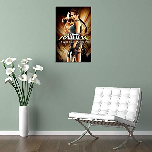 AMINIT Lara Croft Tomb Raider Aniversario Psp Psp Póster decorativo Lienzo de pared Arte de la sala de estar Póster, Pintura de dormitorio 60 x 90 cm