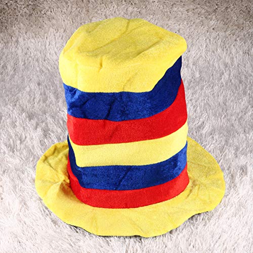 Amosfun Clown Hat Circus Party Cap Stage Performance Clown Cosplay Cap for Carnival Festival Party Supplies (Style 3)