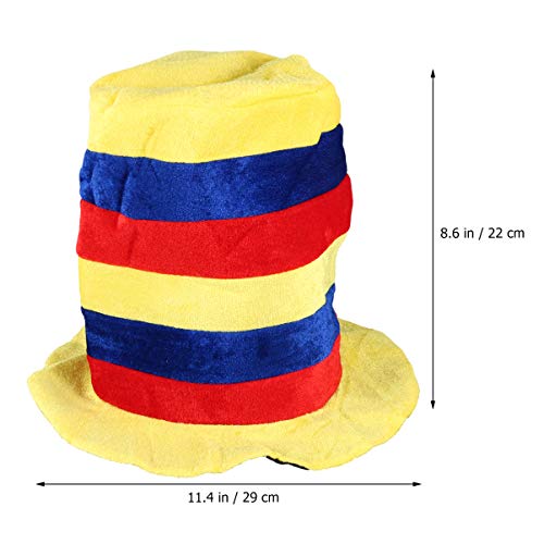 Amosfun Clown Hat Circus Party Cap Stage Performance Clown Cosplay Cap for Carnival Festival Party Supplies (Style 3)