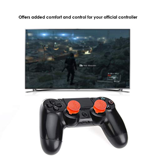 ANDERK Joystick PS4 Thumbstick Caps Accesorios de controlador de juego, Accesorios Esenciales para el Juego mando PS4 y Controlador PS5, Naranja y Morado